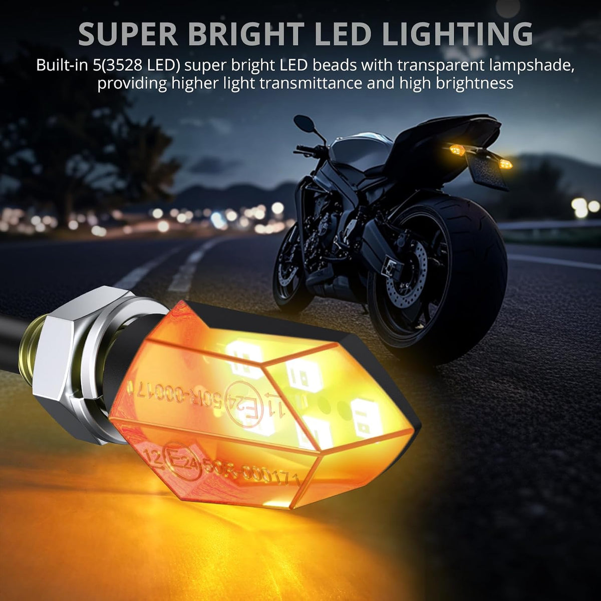 Justech Motorcycle Turn Signals 4 Pcs JSP015