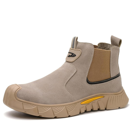 Hogent Slip-On Steel Toe Welding Work Boots for Men