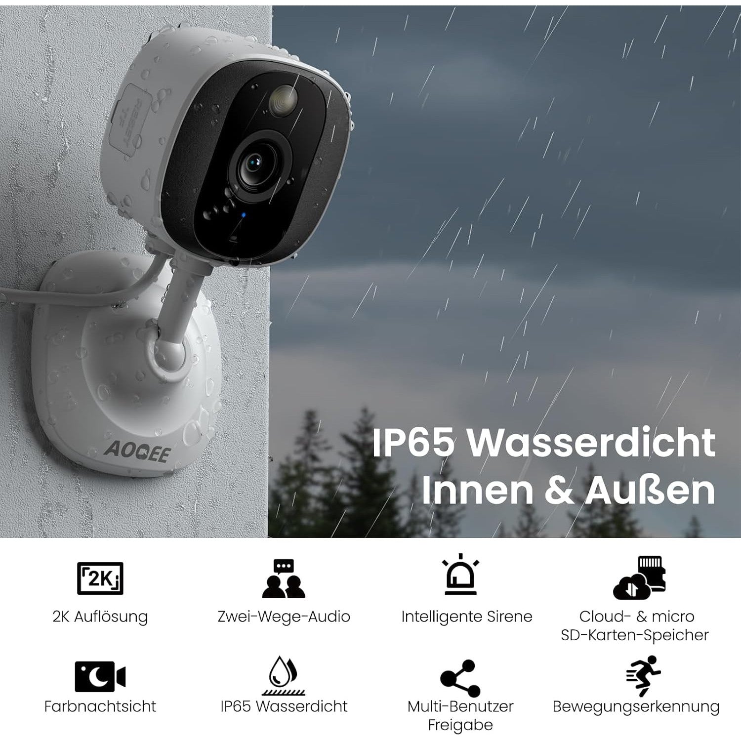 AOQEE 2K Outdoor/Indoor Security Camera
