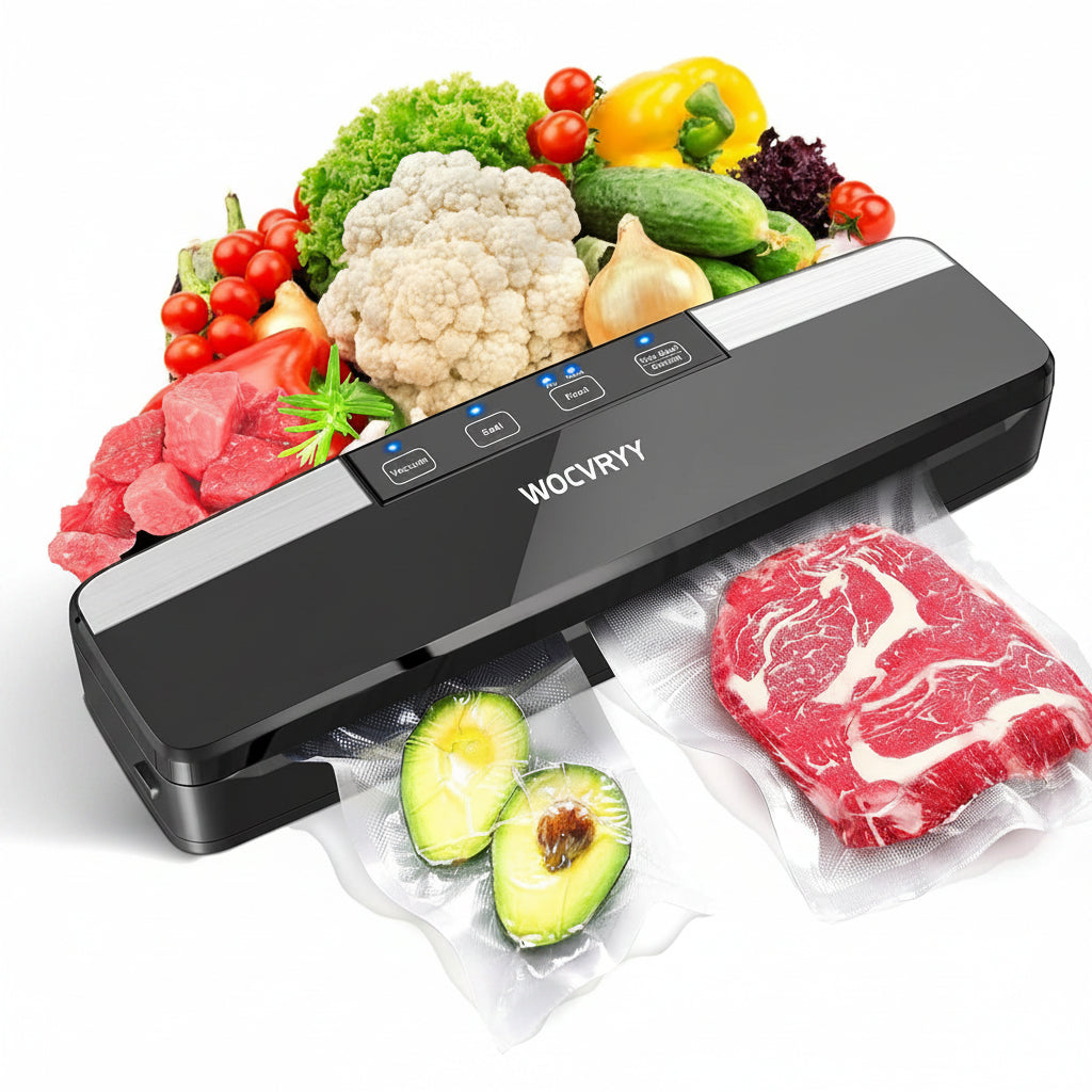 WOCVRYY V2 6-in-1 Vacuum Sealer 125W Dry & Wet Mode Black
