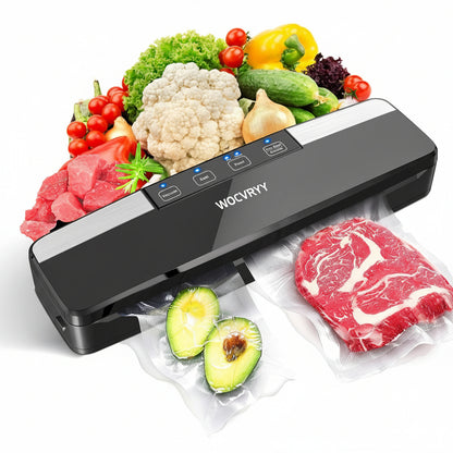 WOCVRYY V2 6-in-1 Vacuum Sealer 125W Dry & Wet Mode Black