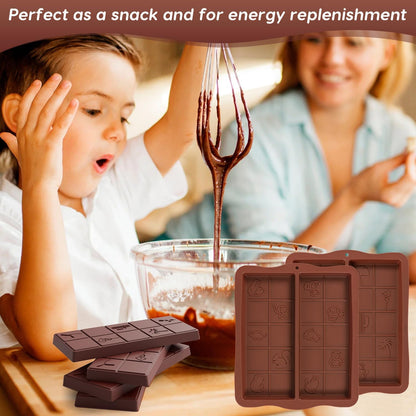 Zouwel 2-Piece Deep Silicone Chocolate Mold 200ml Brown