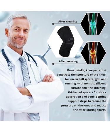 Milaiun Knee Brace 1pair In Black & Grey