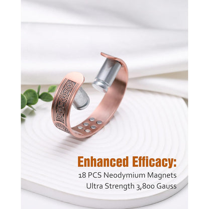Jecanori 18X Strength Men's Magnetic Copper Bracelet – 3800 Gauss