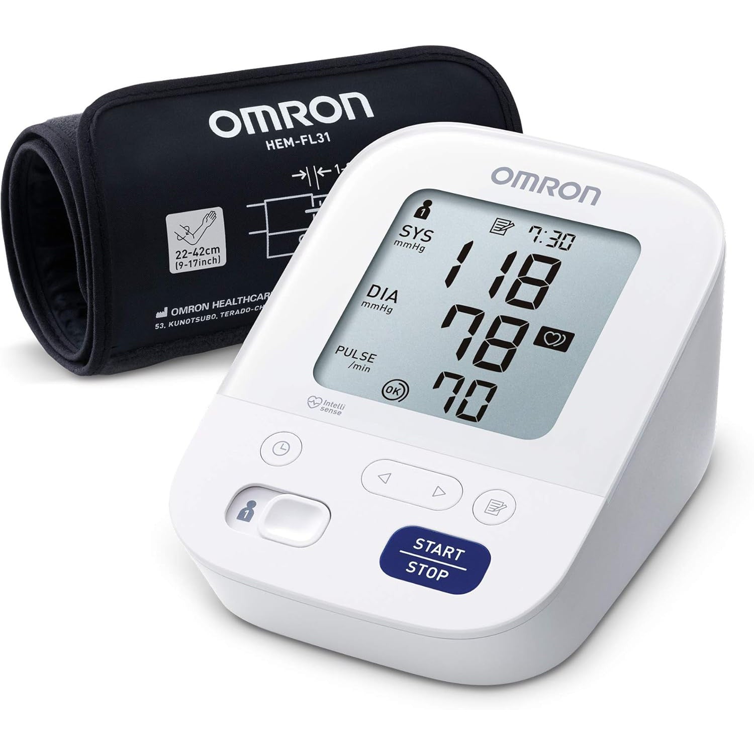 Omron X3 Comfort Automatic Upper Arm Blood Pressure Monitor – Clinically Validated for Diabetics & Pregnancy