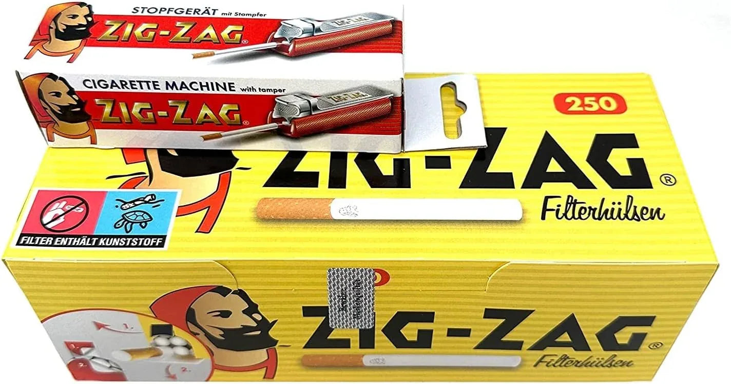 Zig‑Zag Empty Cigarette Tubes and Filling Machine Starter Set - Gomix Brands Outlet