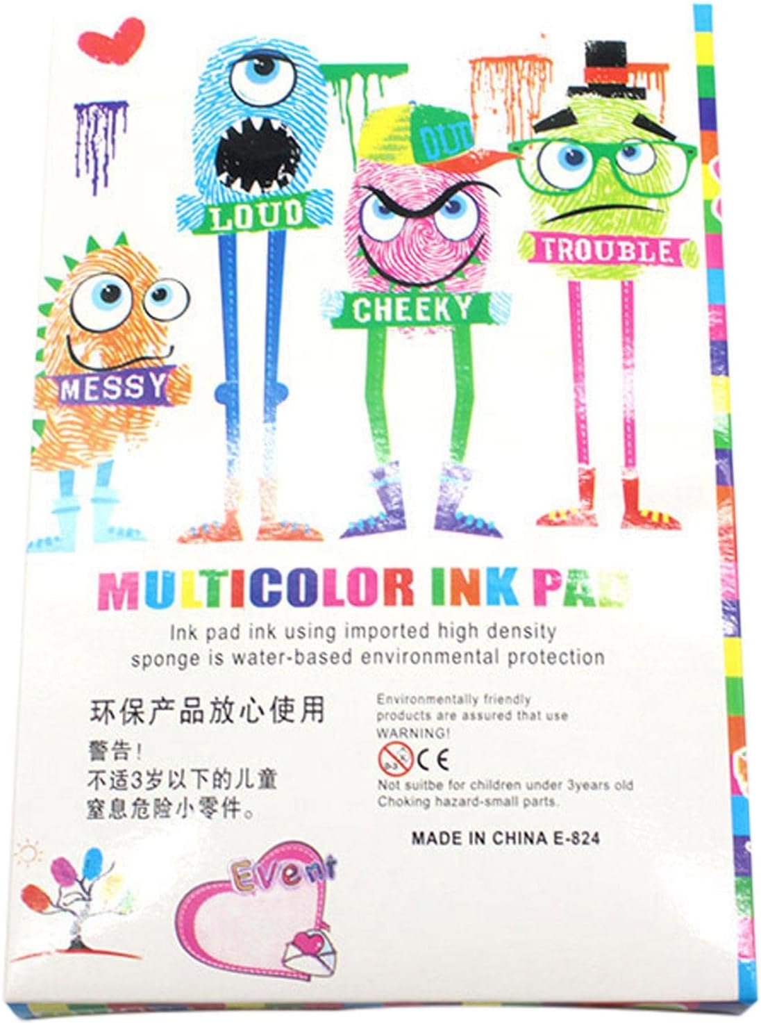 YTGER Fingerprint Stamp Pad Portable Ink Pad with 24 Vibrant Colors for Kids Crafts