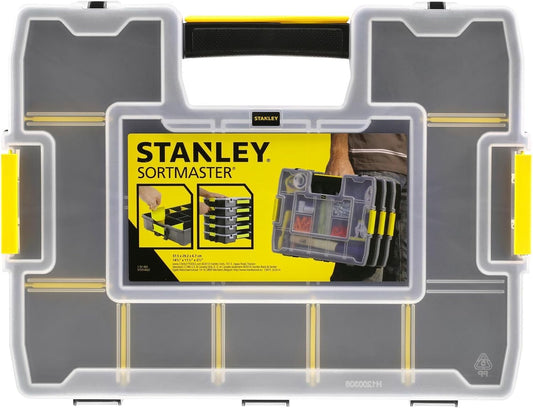 Stanley SortMaster Junior 1-97-483 Compact Organizer: Adjustable Storage for Small Parts