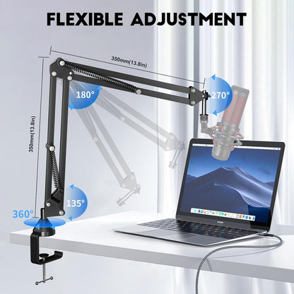 Aokeo AK-35 Adjustable Metal Microphone Boom Arm Stand
