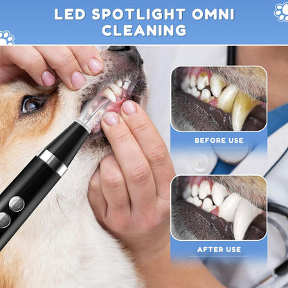 Love begans Ultrasonic Pet Teeth Cleaning Kit with 5 Modes for Dogs and Cats Black JY-C006