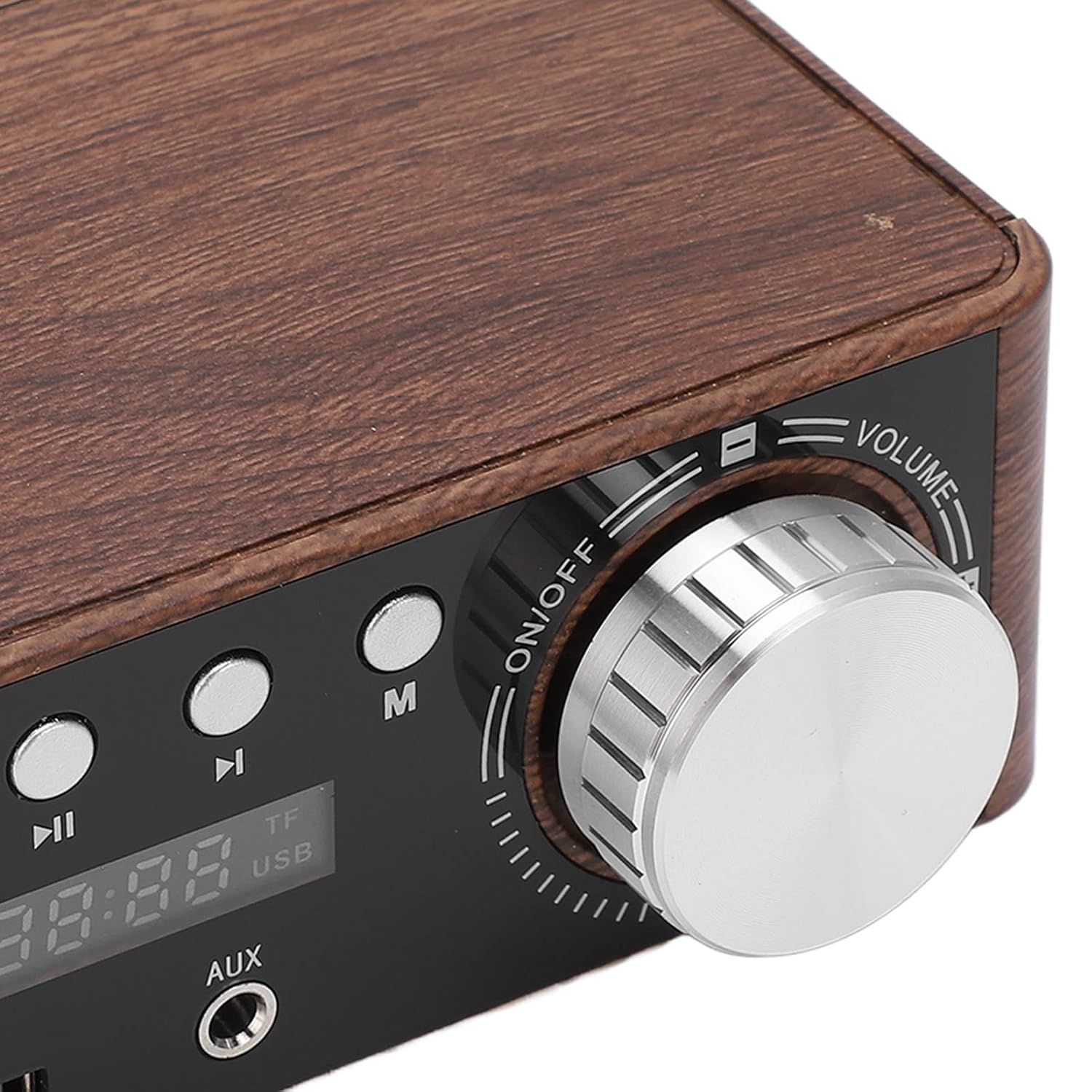 Bluetooth 5.0 2-Channel Wood Grain HiFi Amplifier with USB Input