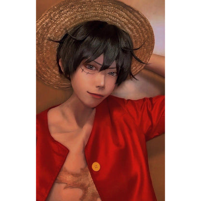 Luffy Straw Hat – Monkey D. Luffy Costume Cap – Natural Straw Cosplay Hat