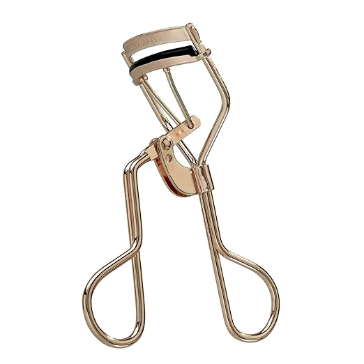 Tweezerman 38° Almond Eyelash Curler Champagne Stainless Steel 3 Pads