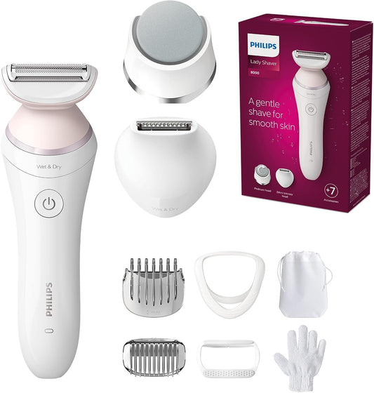 Philips 8000 Series Lady Shaver with Pedicure and Glove Accessories
