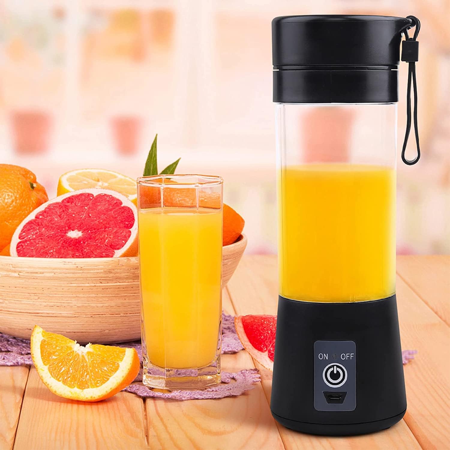 Moisturnt Portable USB Rechargeable Personal Blender 380ml Mini Smoothie Mixer