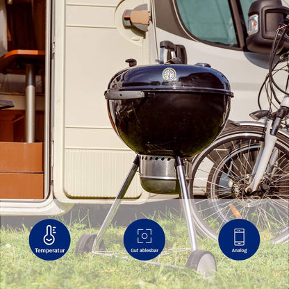 TFA Dostmann Analogue BBQ Thermometer 14.1029 Stainless Steel 52x67mm