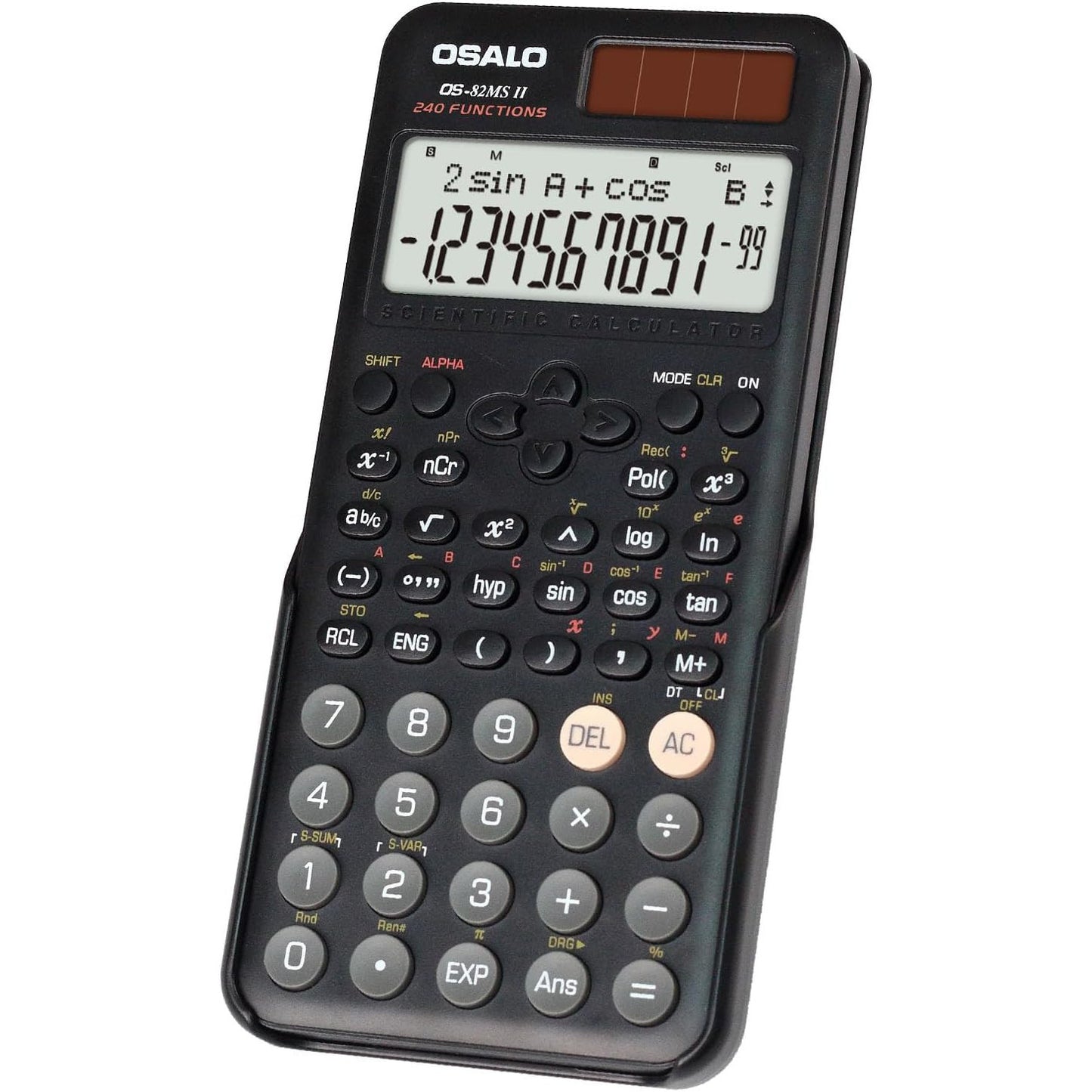 OSALO 240-Function Solar Scientific Calculator with Protective Cover
