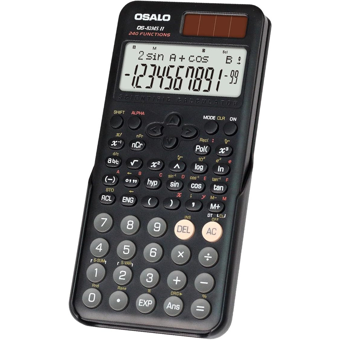 OSALO 240-Function Solar Scientific Calculator with Protective Cover
