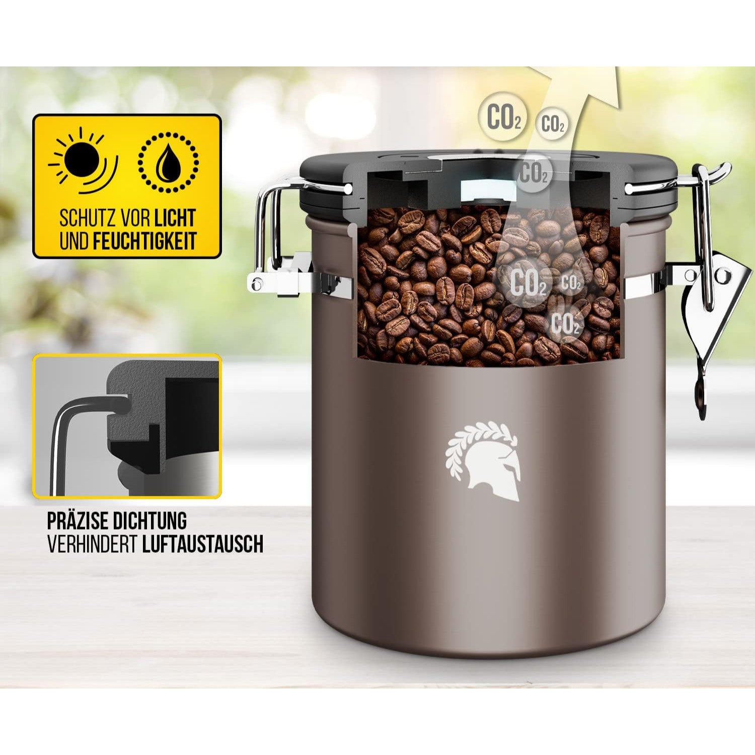Barista Legends Airtight Stainless Steel Coffee Jar 500g with Calendar