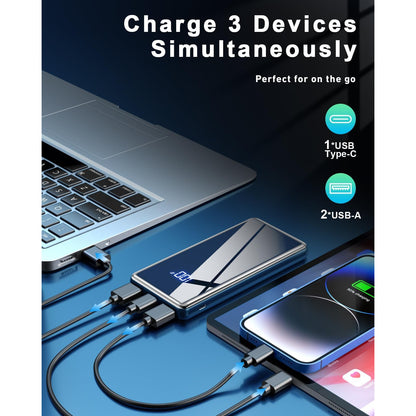 Lazci 20,000mAh 22.5W USB-C Power Bank - Gray Fast Charger