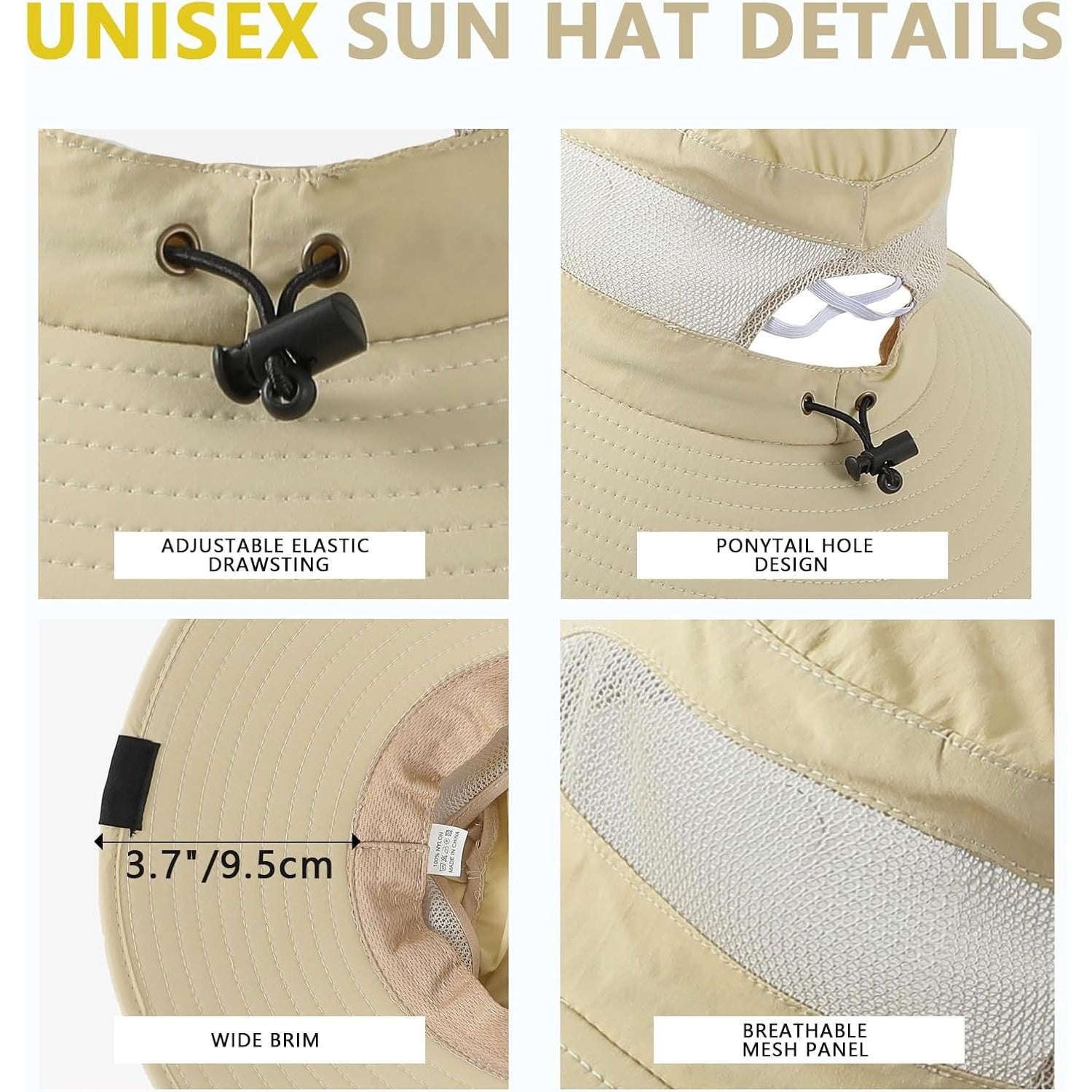 SENWAI UPF 50+ Wide Brim Quick-Dry Fishing Bucket Hat