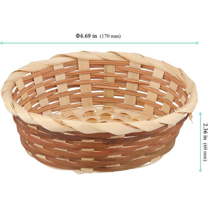 15 Small Bamboo Bread Baskets – 17cm Round Gift Set