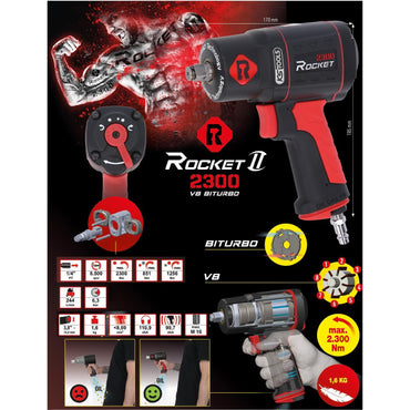 KS Tools Rocket II 1/2-Inch Air Impact Wrench 2300 Nm Torque