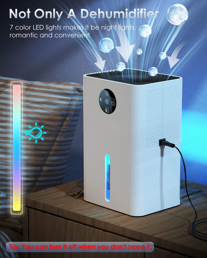 MAPOOR DS01 Small Dehumidifier 1.8L White