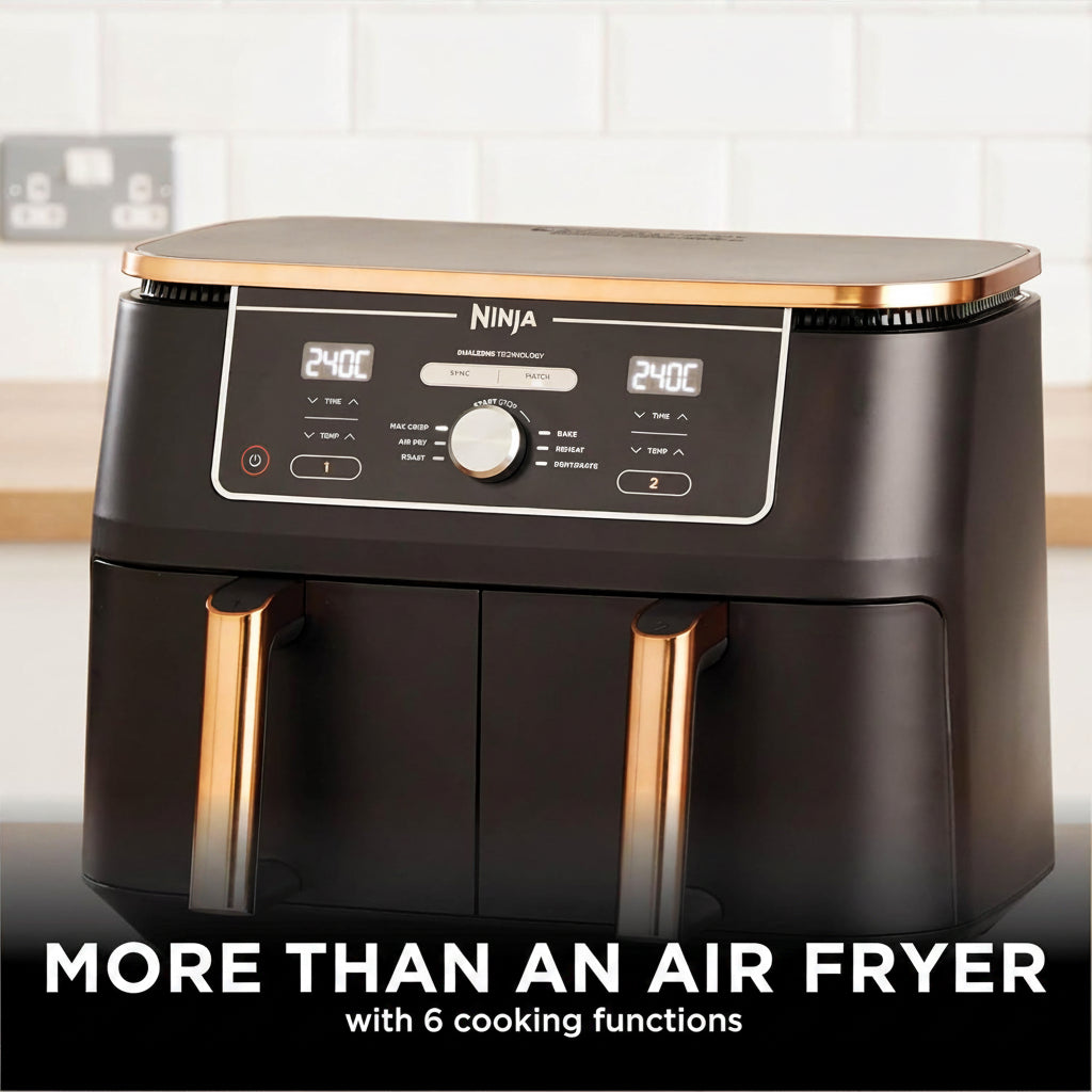 Ninja Foodi MAX Dual Zone Air Fryer 9.5L Copper/Black