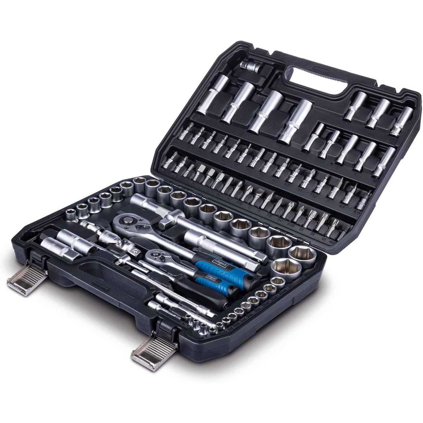 Scheppach TB100 94-Piece Chrome Vanadium Steel Tool Box Set