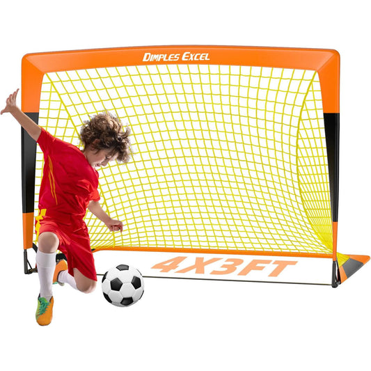 Dimples Excel Portable 4x3 ft Orange Football Goal Net