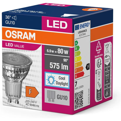 Osram Star Value PAR16 LED GU10 Spotlight 575 Lumens Warm White Replacement for 80W Incandescent - Gomix Brands Outlet