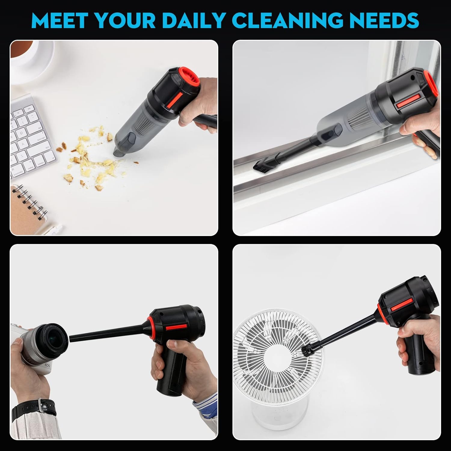 PeroBuno 3‑in‑1 Cordless Computer Vacuum & Air Duster