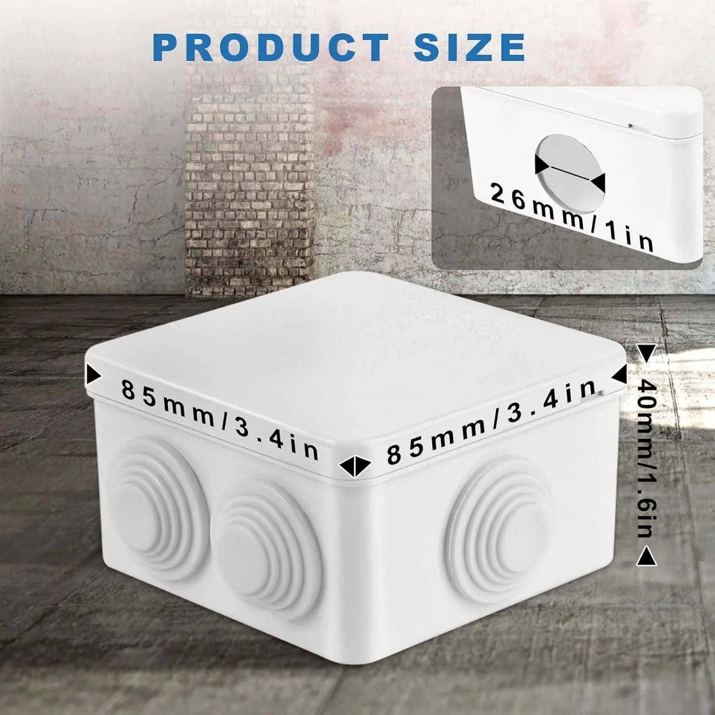 Joyzzz 4-Pack ABS Junction Box IP65 Waterproof Outdoor Enclosure - Gomix Brands Outlet