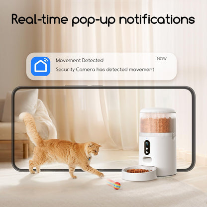 Faroro 4L Automatic Cat Feeder with 3MP Night‑Vision Camera