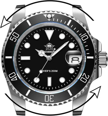ADDIESDIVE 41mm Men's Dive Watch Luminous Gradient Dial 200m Waterproof