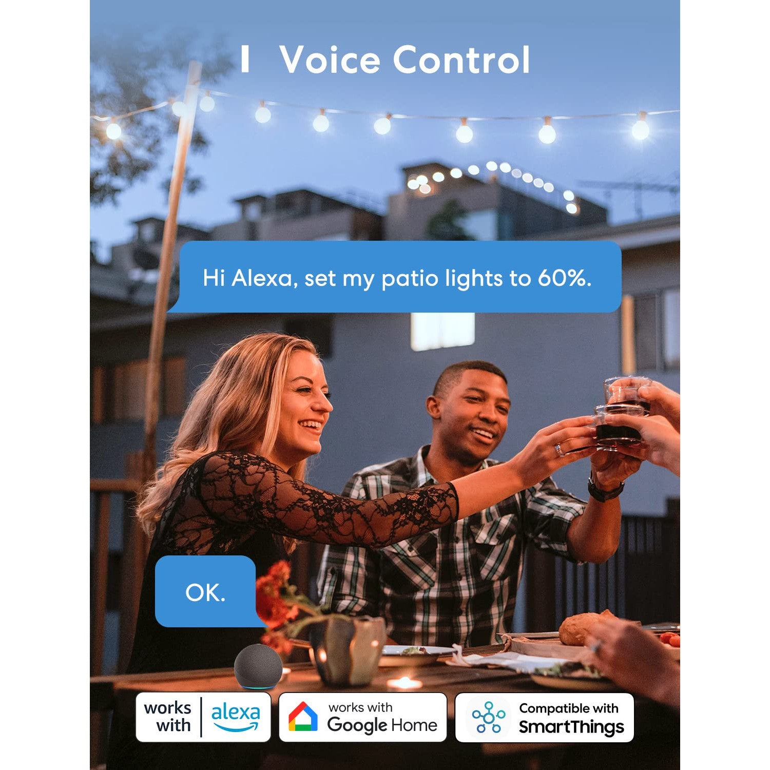 Meross Outdoor WiFi Power Socket Waterproof Smart Plug 2 Outlets