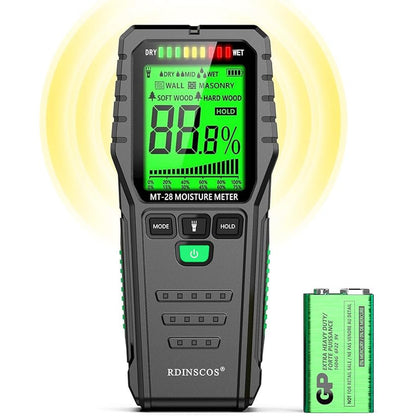 RDINSCOS Pinless Moisture Meter for Wood, Drywall, Concrete