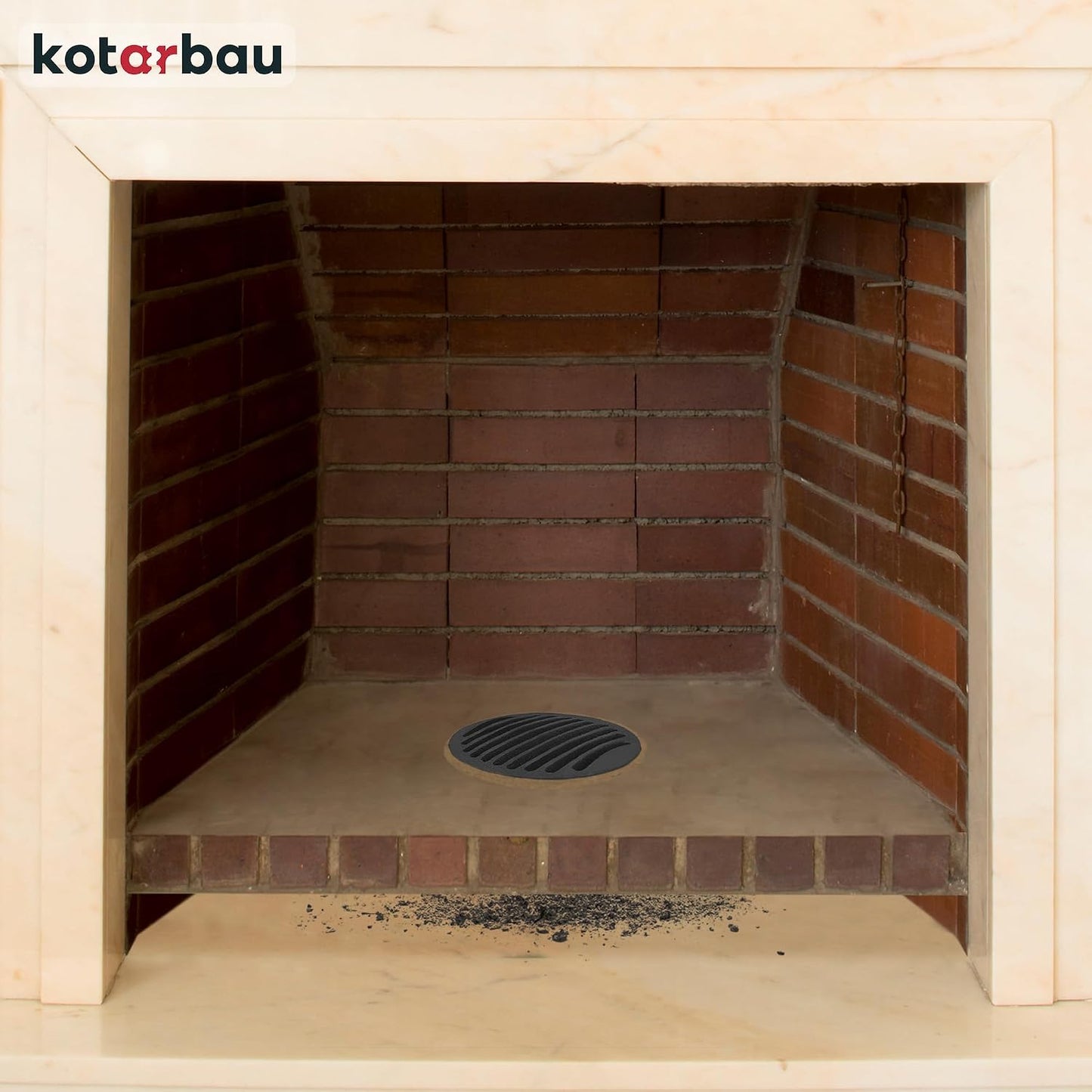 KOTARBAU Cast Iron Fireplace Grate 19 cm Diameter Round Grey