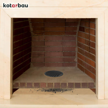 KOTARBAU Cast Iron Fireplace Grate 19 cm Diameter Round Grey