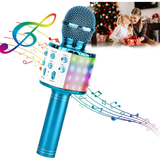 ShinePick 4-in-1 Wireless Karaoke Microphone with LED Lights - Gomix Brands Outlet