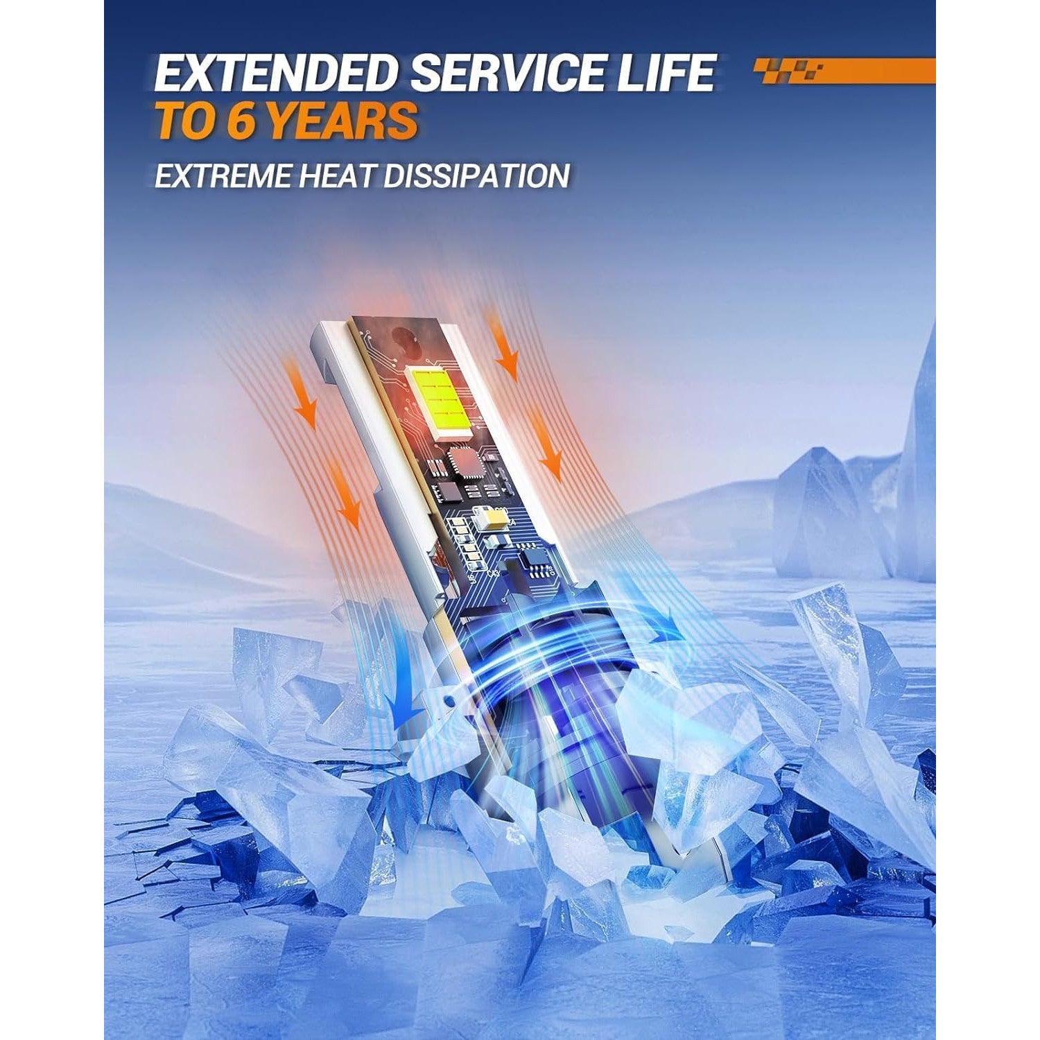 SEALIGHT H7 LED Headlight Bulbs 30,000 Lumen Super Bright Pack