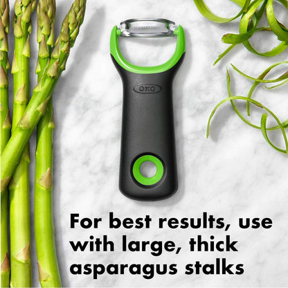 OXO Asparagus Peeler, Stainless Steel, Black