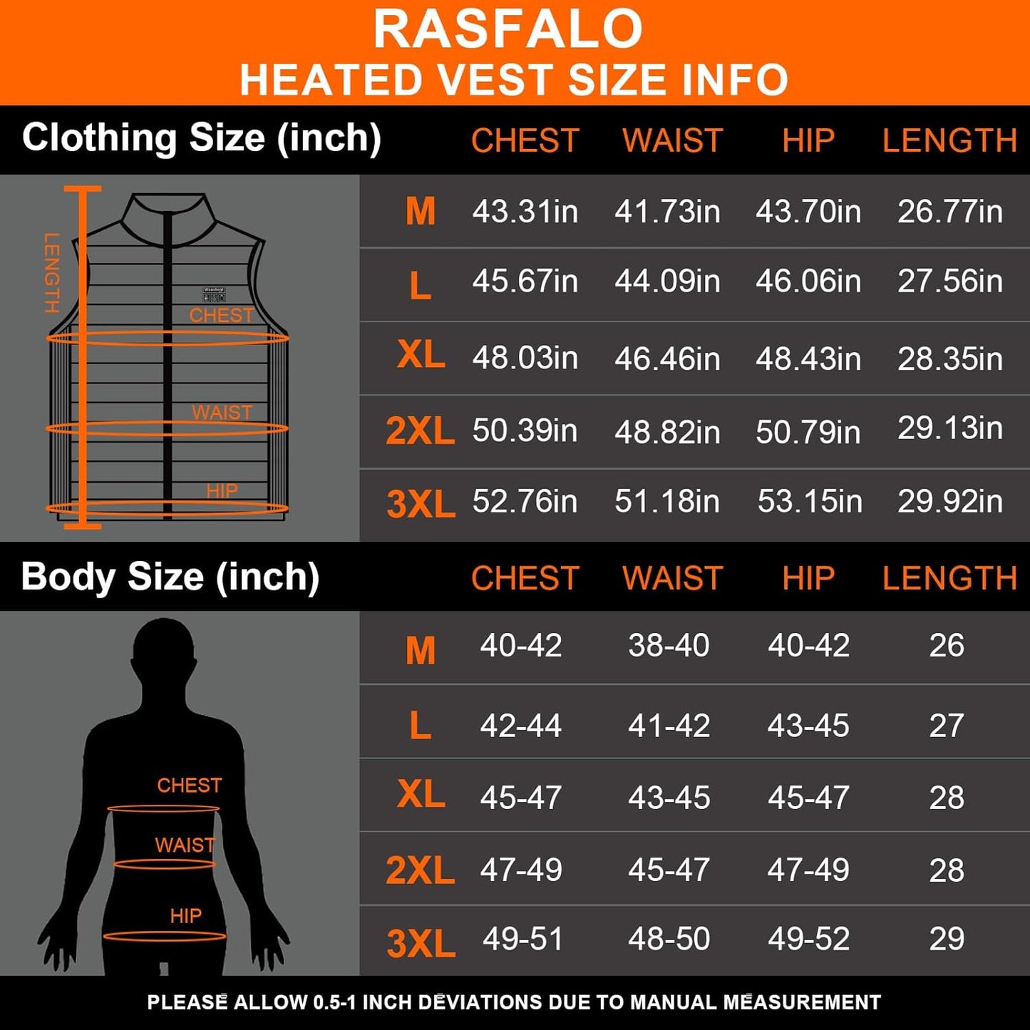 Heated Down Vest for Men and Women – 8 Zones, 10,000 mAh Battery, 90% Down Fill