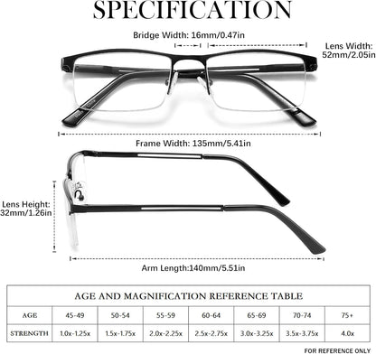 DJOLENSA 3‑Pack Light Blocking Reading Glasses for Men and Women