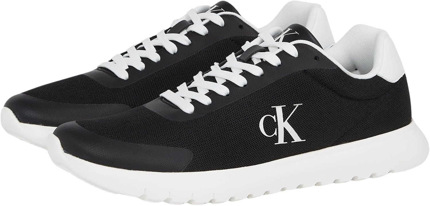 Calvin Klein Men's EVA Mesh Logo Runner Trainers – Lightweight Comfort
