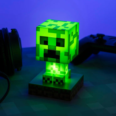 Paladone Minecraft Creeper 3D Pixel Night Light – Green LED Lamp