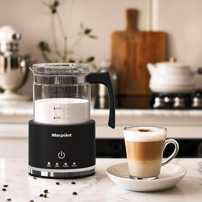 Morpilot 16.9oz Electric Milk Frother & Steamer - Black 4 Functions
