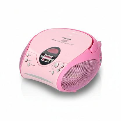 Lenco SCD-24 P Stereo FM Radio with CD Player Pink