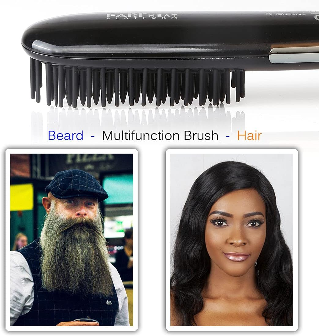 FARI Mini Travel Hair Straightening Brush Dual Voltage